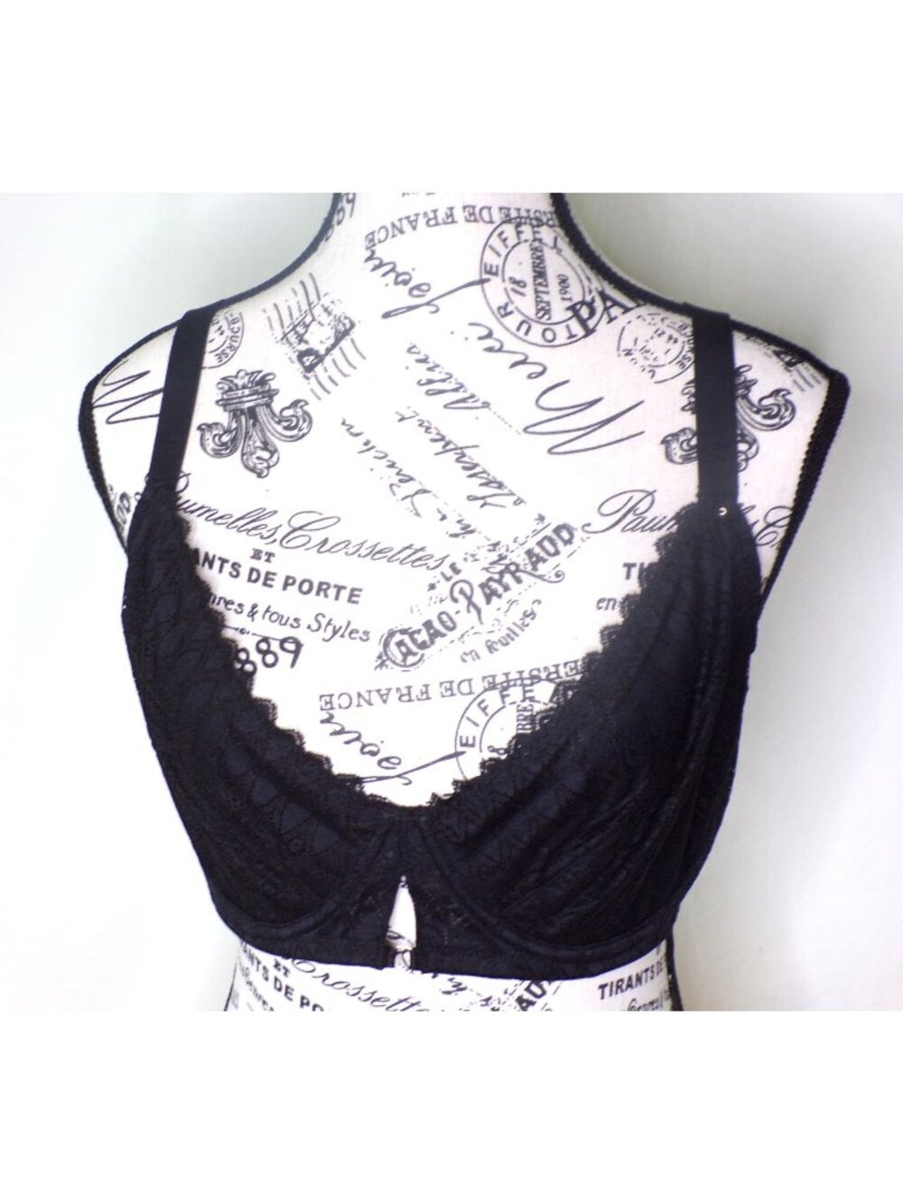 🆕ETAM Lace Non-Padded Underwire Bra 34DDD Black